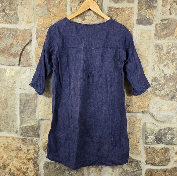 Pyne & Smith No 20 Linen Mini Dress - Picture 3 of 5